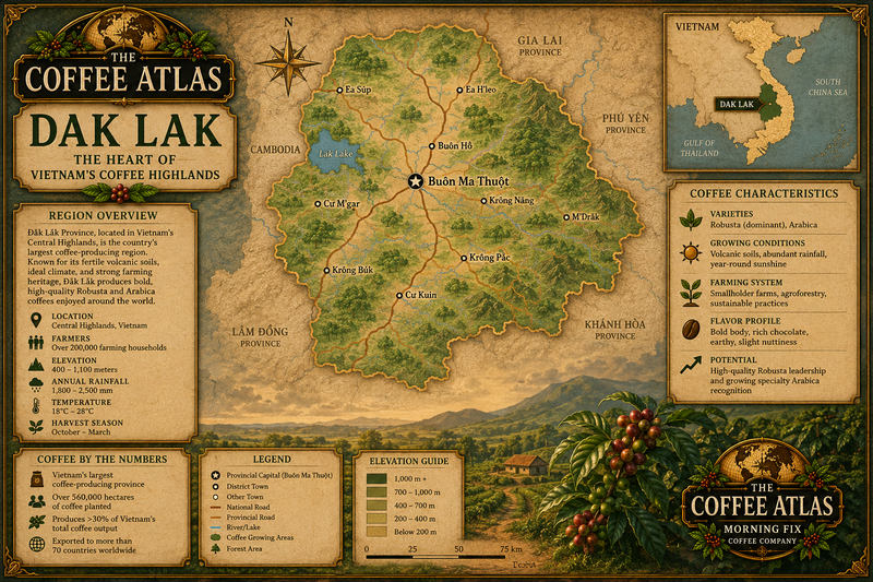 Map of Dak Lak