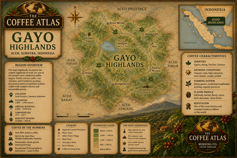 Map of Gayo Highlands