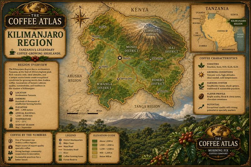 Map of Kilimanjaro Region