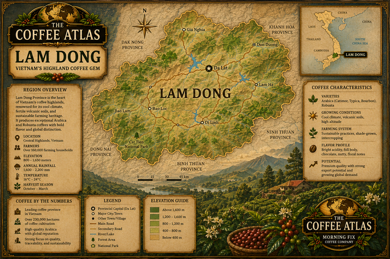 Map of Lam Dong