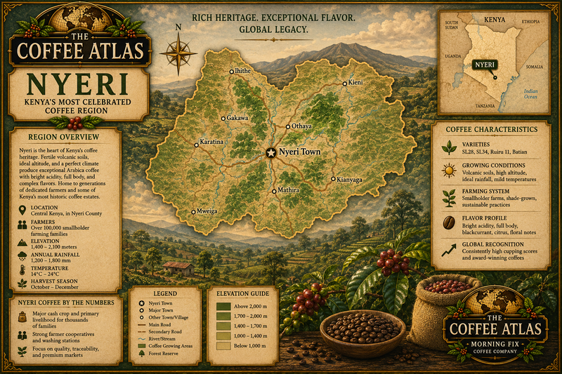 Map of Nyeri