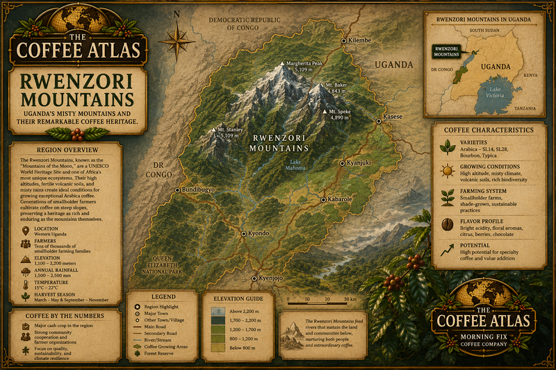 Map of Rwenzori Mountains