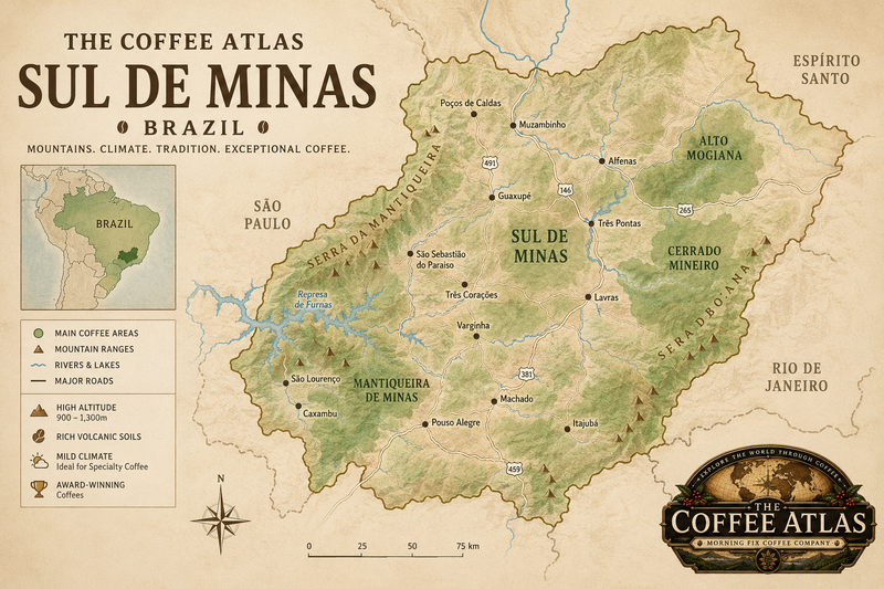 Map of Sul de Minas