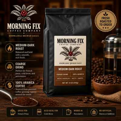 Medium-Dark Roast | 🪵Coarse Grind | 12 OZ