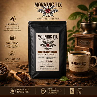 Medium Roast Coffee | 🪵Coarse Grind | 12 OZ