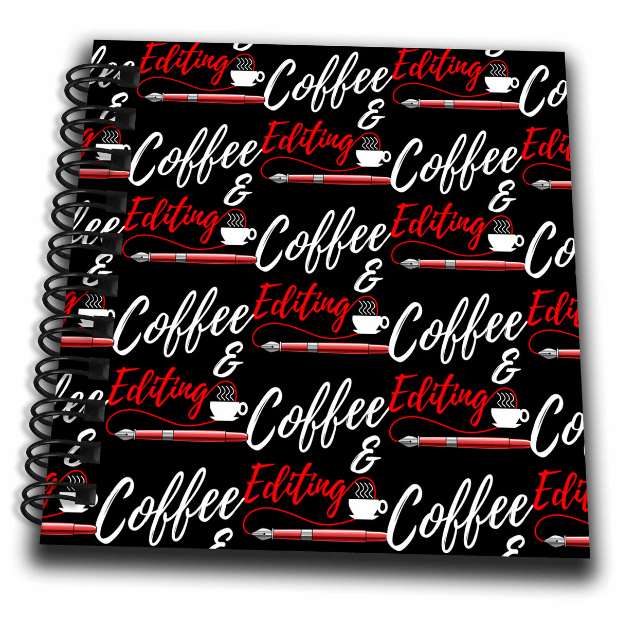 3dRose Coffee pattern of Coffee and Editing for writers and authors. - Drawing Books (db_352652)