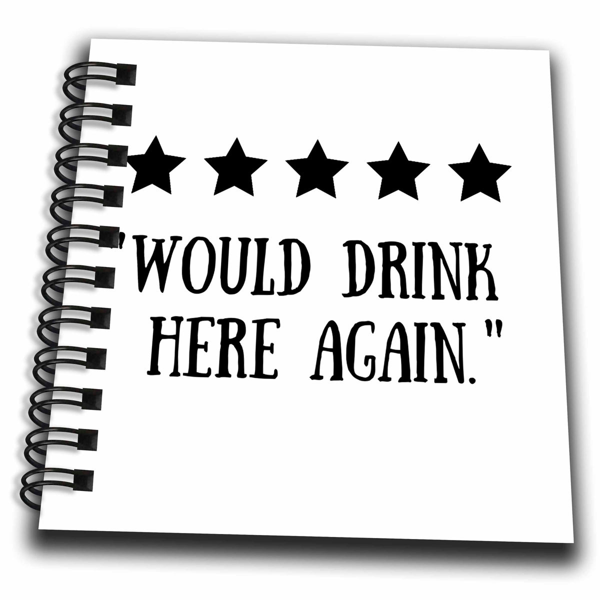3dRose Funny Review Five 5 Stars Would Drink Here Again Home Bar Coffee... - Drawing Books (db-366762)
