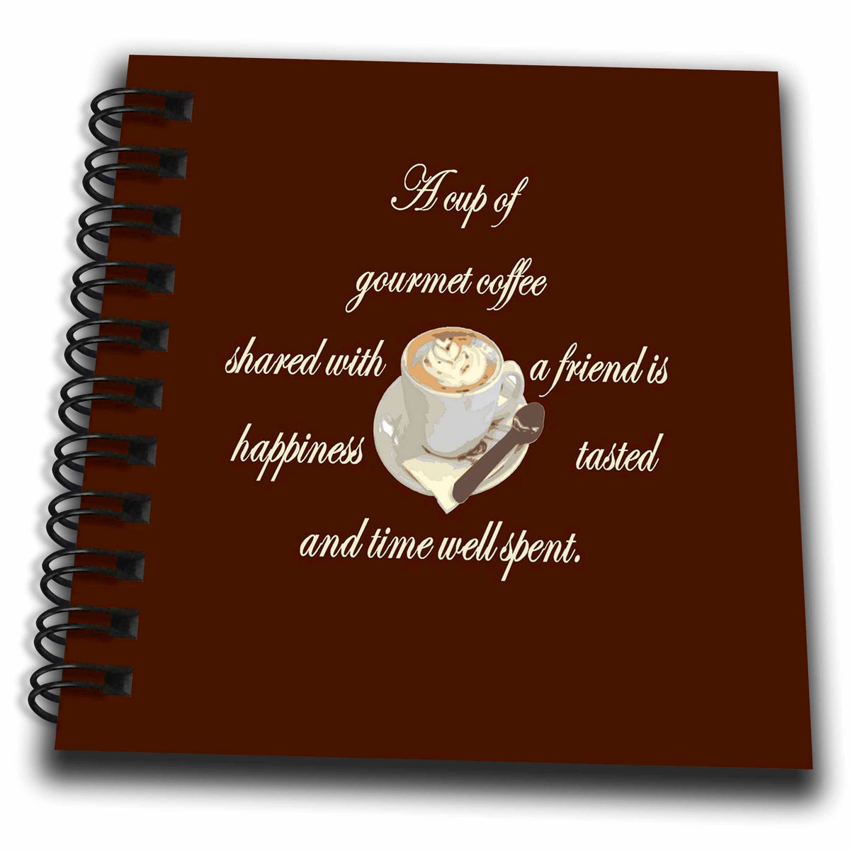 3dRose A Cup of Gourmet Coffee Shared with A Friend - Drawing Books (db-385257)