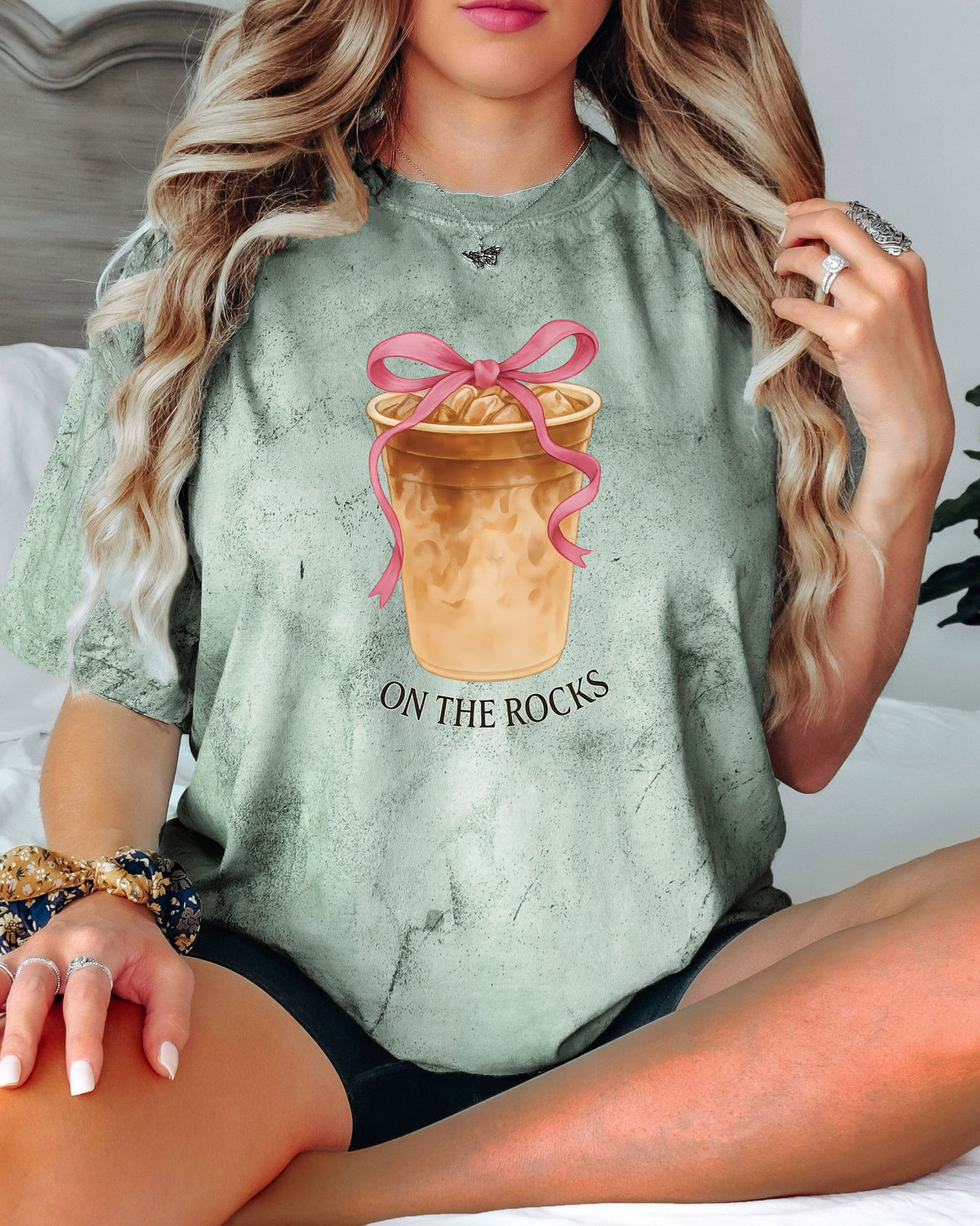 On the Rocks Iced Latte Comfort Colors Garment-Dyed T-Shirt – Coffee Lover Graphic Tee