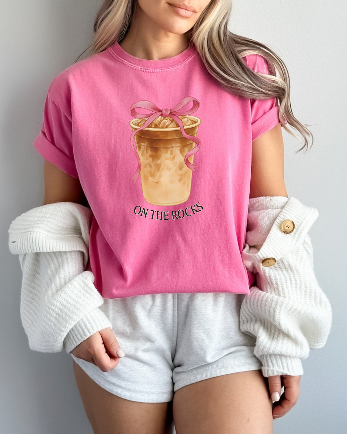 On the Rocks Iced Latte Comfort Colors Garment-Dyed T-Shirt – Coffee Lover Graphic Tee