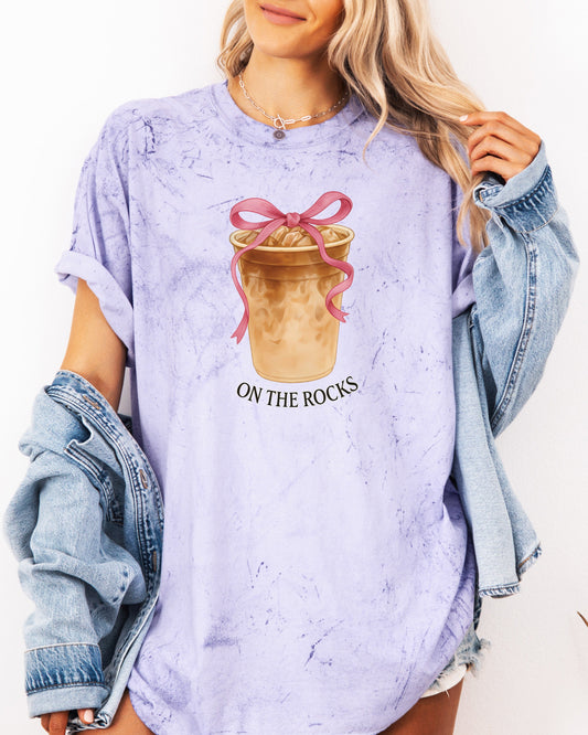 On the Rocks Iced Latte Comfort Colors Garment-Dyed T-Shirt – Coffee Lover Graphic Tee