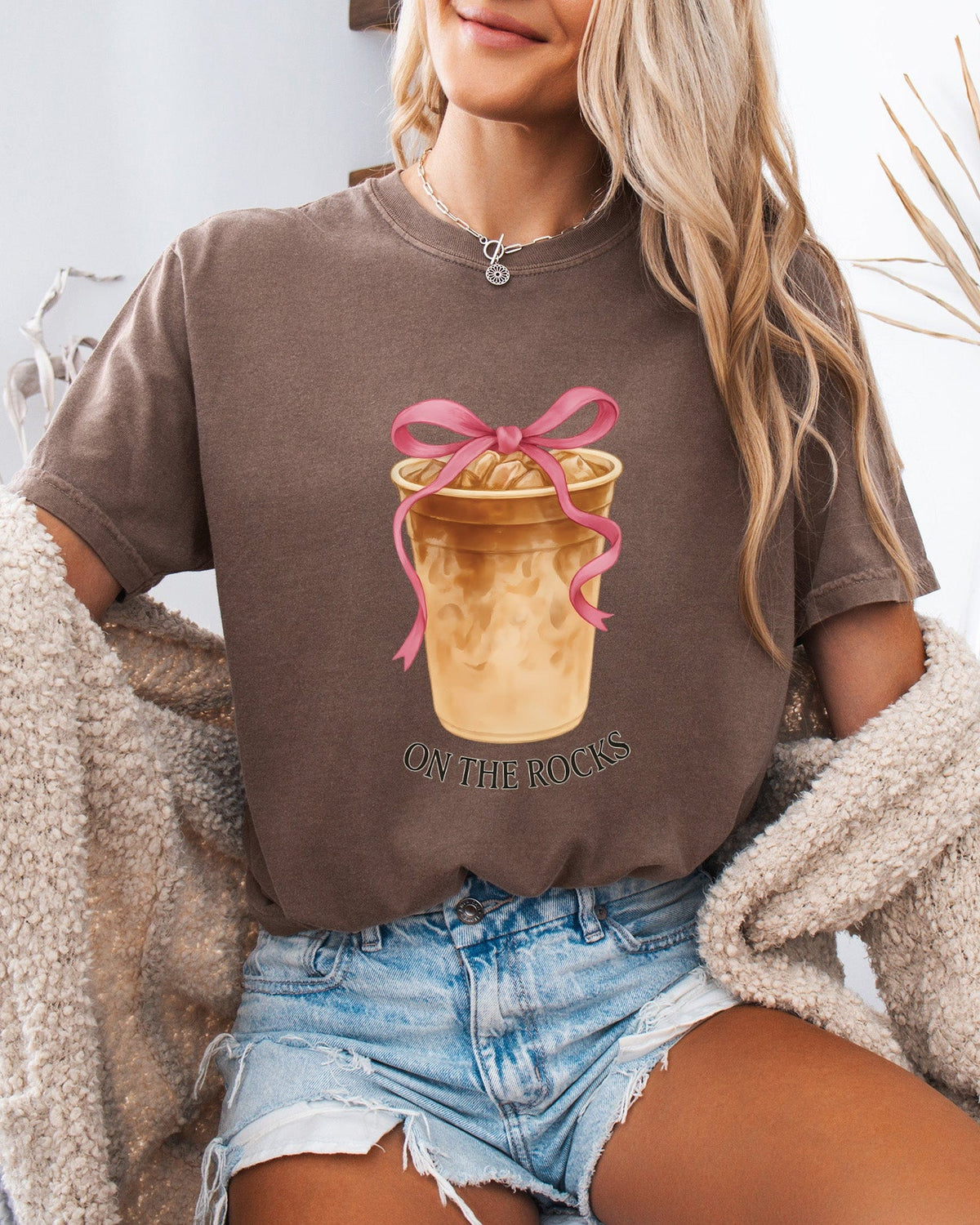 On the Rocks Iced Latte Comfort Colors Garment-Dyed T-Shirt – Coffee Lover Graphic Tee