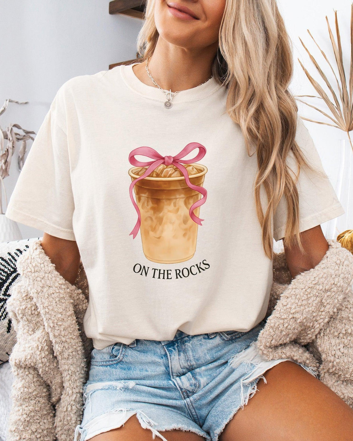 On the Rocks Iced Latte Comfort Colors Garment-Dyed T-Shirt – Coffee Lover Graphic Tee