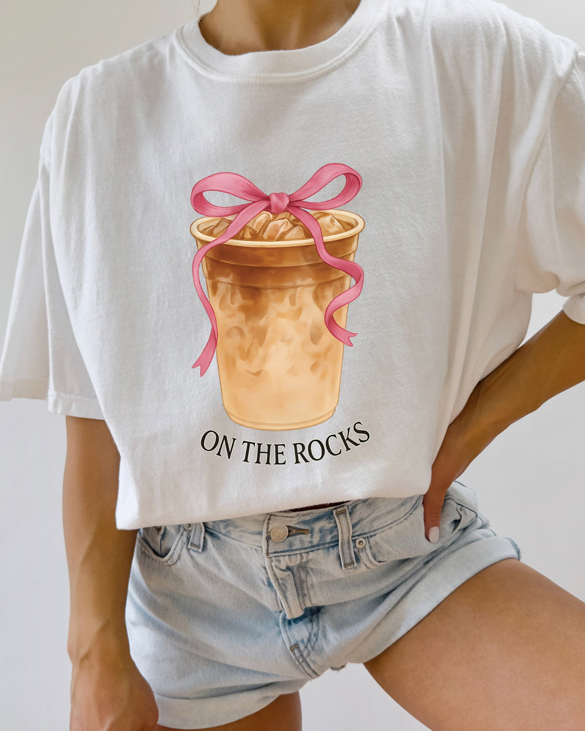 On the Rocks Iced Latte Comfort Colors Garment-Dyed T-Shirt – Coffee Lover Graphic Tee