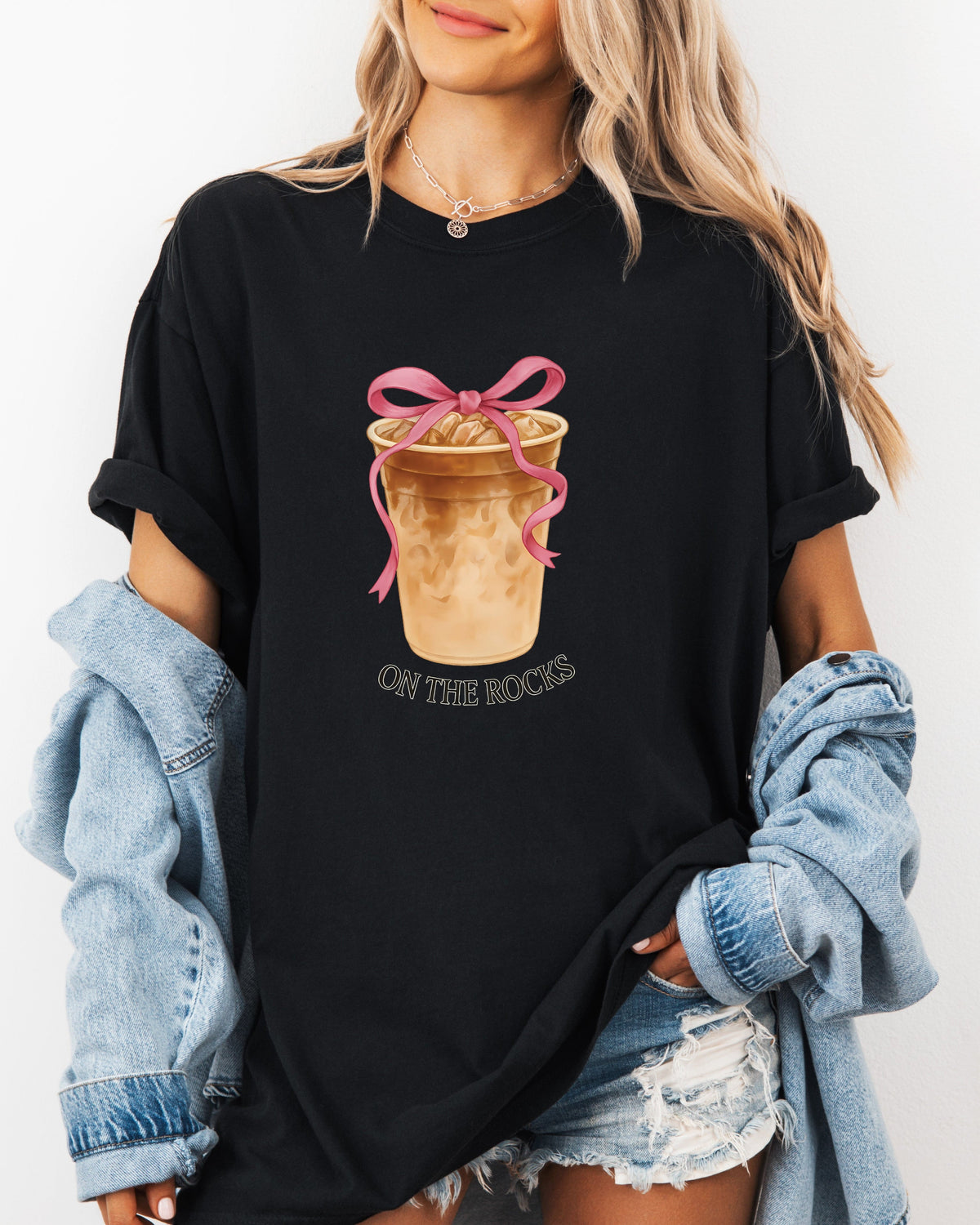On the Rocks Iced Latte Comfort Colors Garment-Dyed T-Shirt – Coffee Lover Graphic Tee
