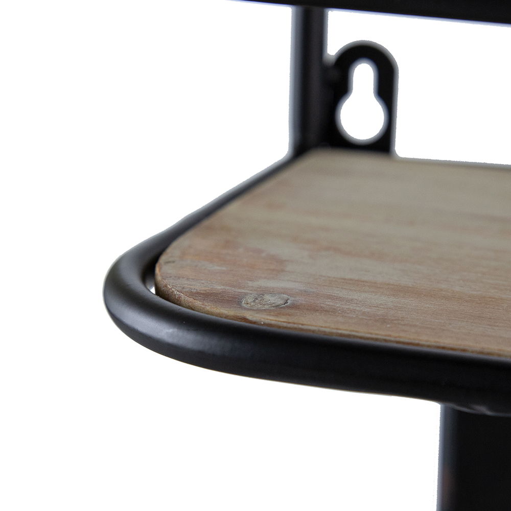Floating Coffee Bar Shelf with Coffee Pod Holder and Storage Shelf - Black