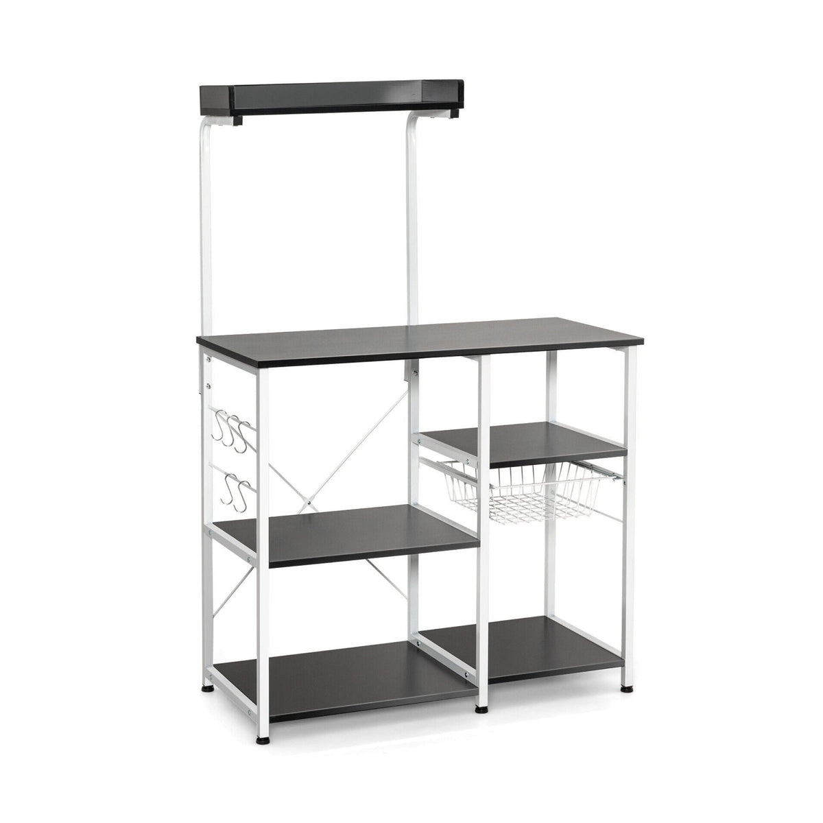 4 Tier Vintage Kitchen Baker's Rack Utility Microwave Stand-Coffee