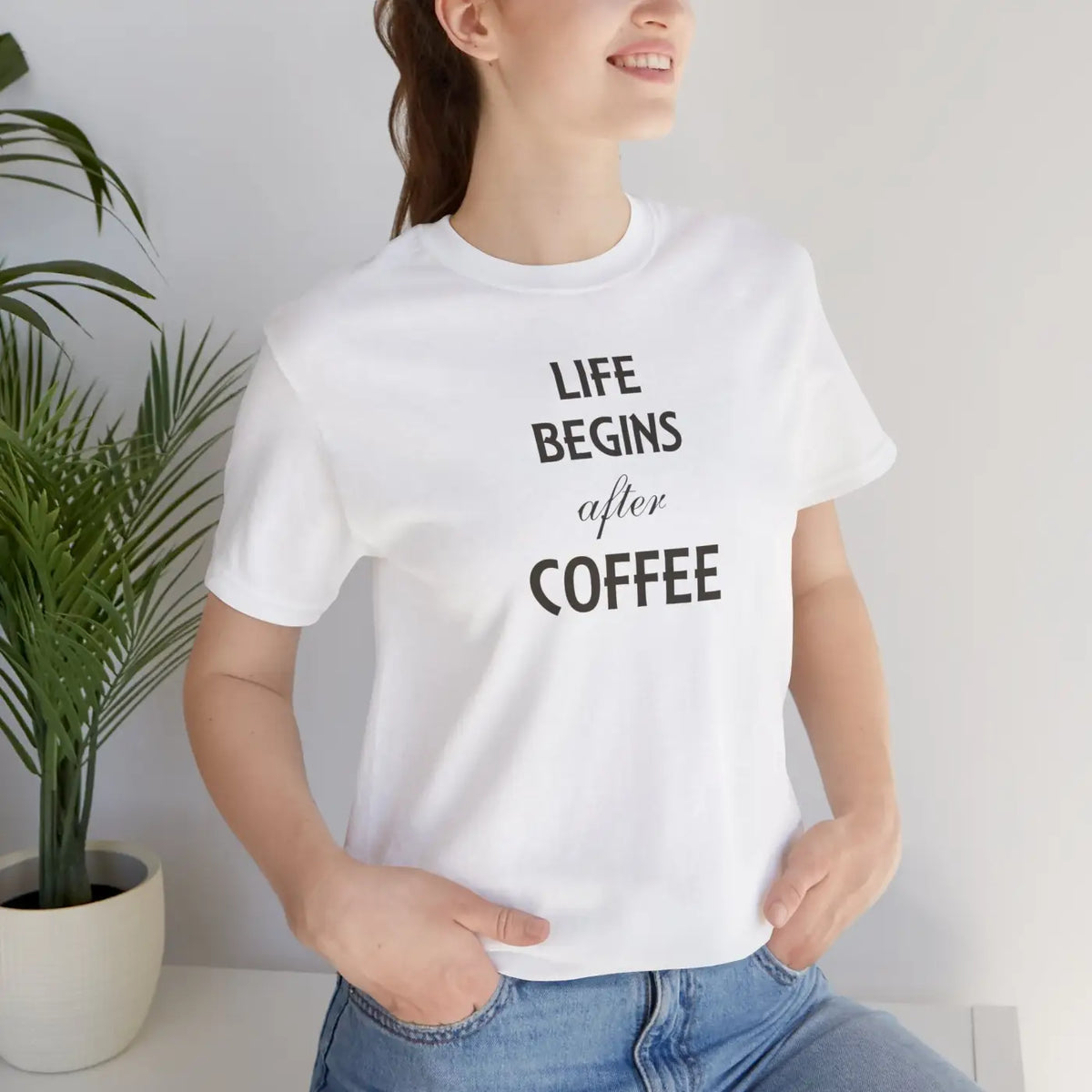 DipaliZ Life Begins After Coffee T-shirt Eco-friendly Gift