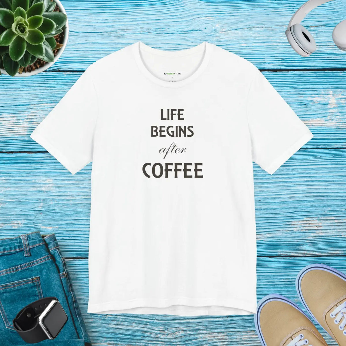 DipaliZ Life Begins After Coffee T-shirt Eco-friendly Gift