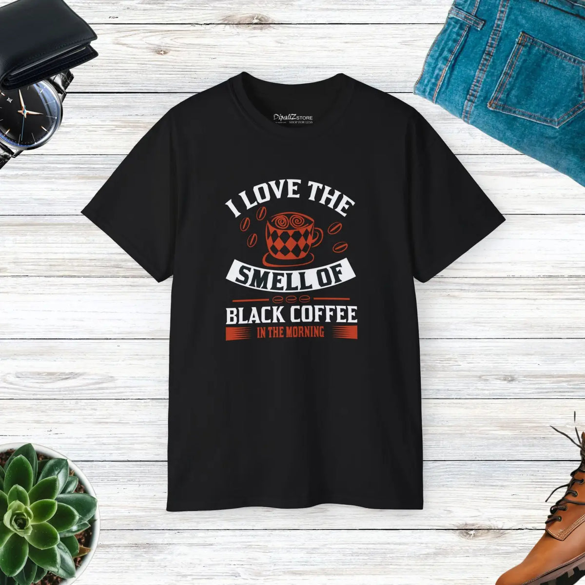 DipaliZ i Love the Smell of Coffee T-shirt Cotton Gift Tee