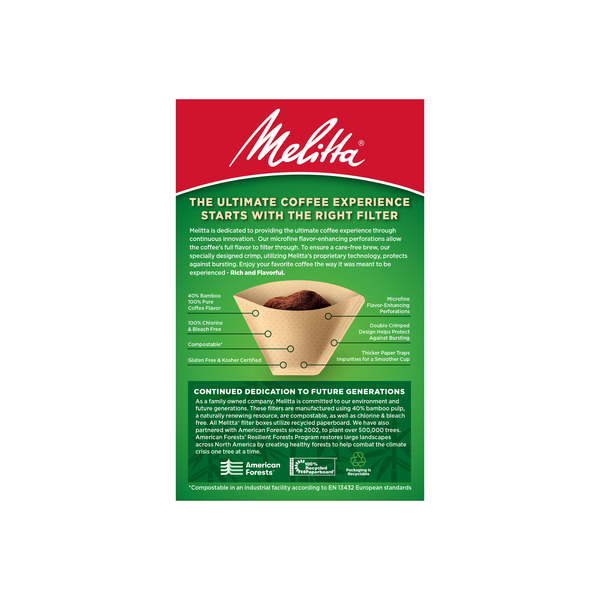 Melitta #4 Bamboo Cone Coffee Filters