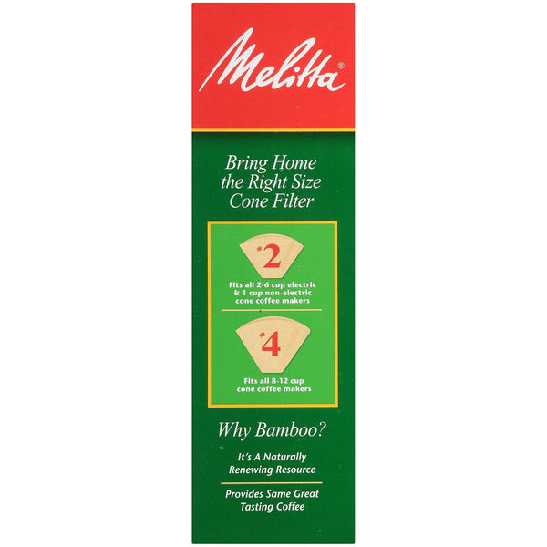 Melitta #2 Bamboo Cone Coffee Filters