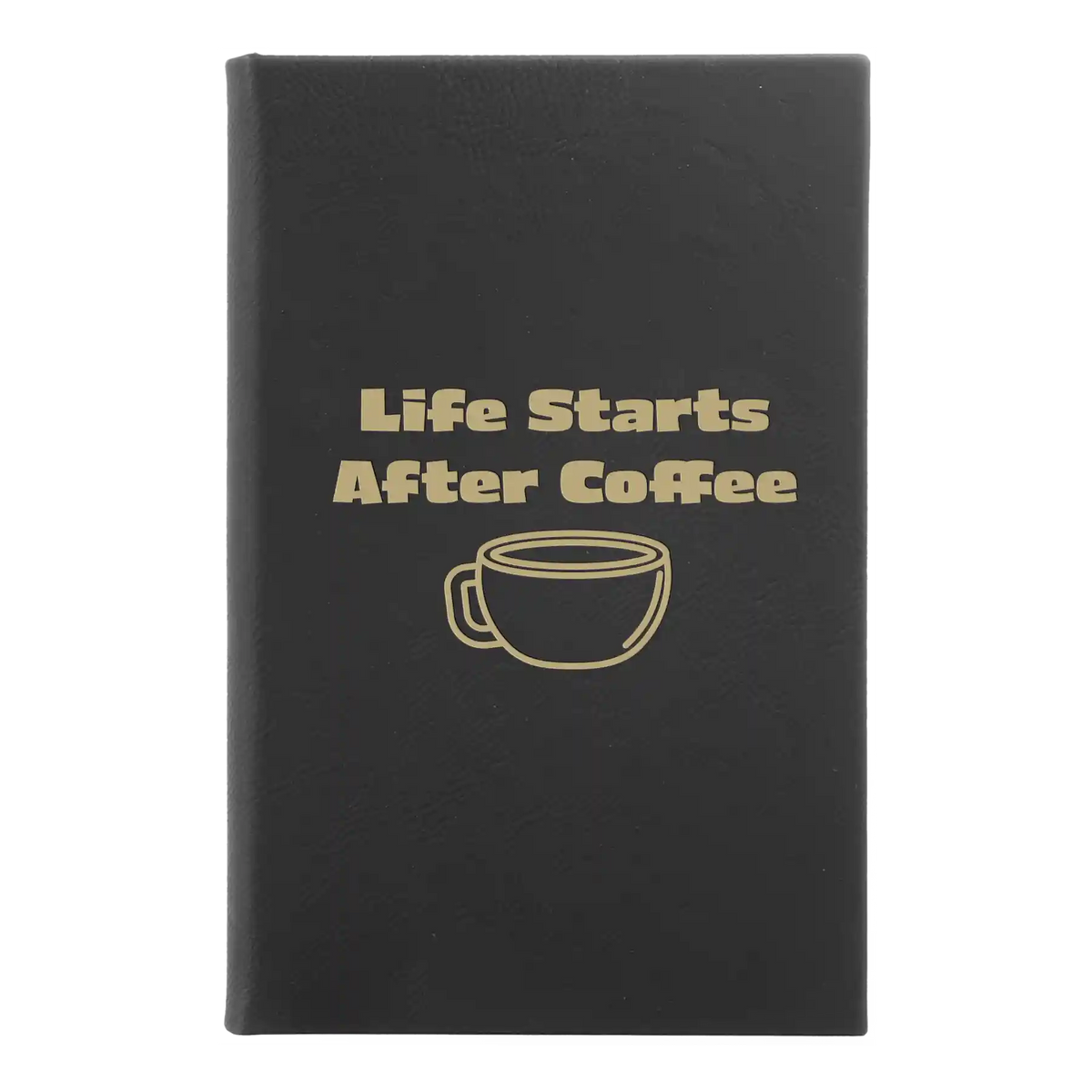 Life Coffee Leatherette Sketch Book (small) | Black/Gold